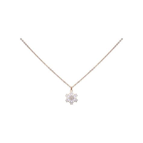 Collana Lady Sweet Acciaio Rosato Fiocco di neve e Cristalli - Collane Donna | Stroili