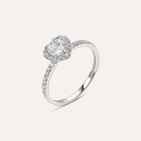 Anello Solitario Claire Oro Bianco Cubic Zirconia - Anelli con Pietre Donna | Stroili