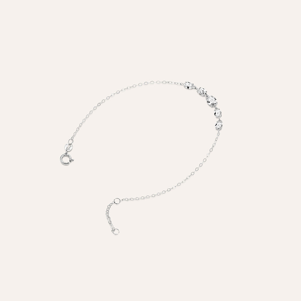Bracciale Claire Oro Bianco Cubic Zirconia - Bracciali Amicizia Donna | Stroili