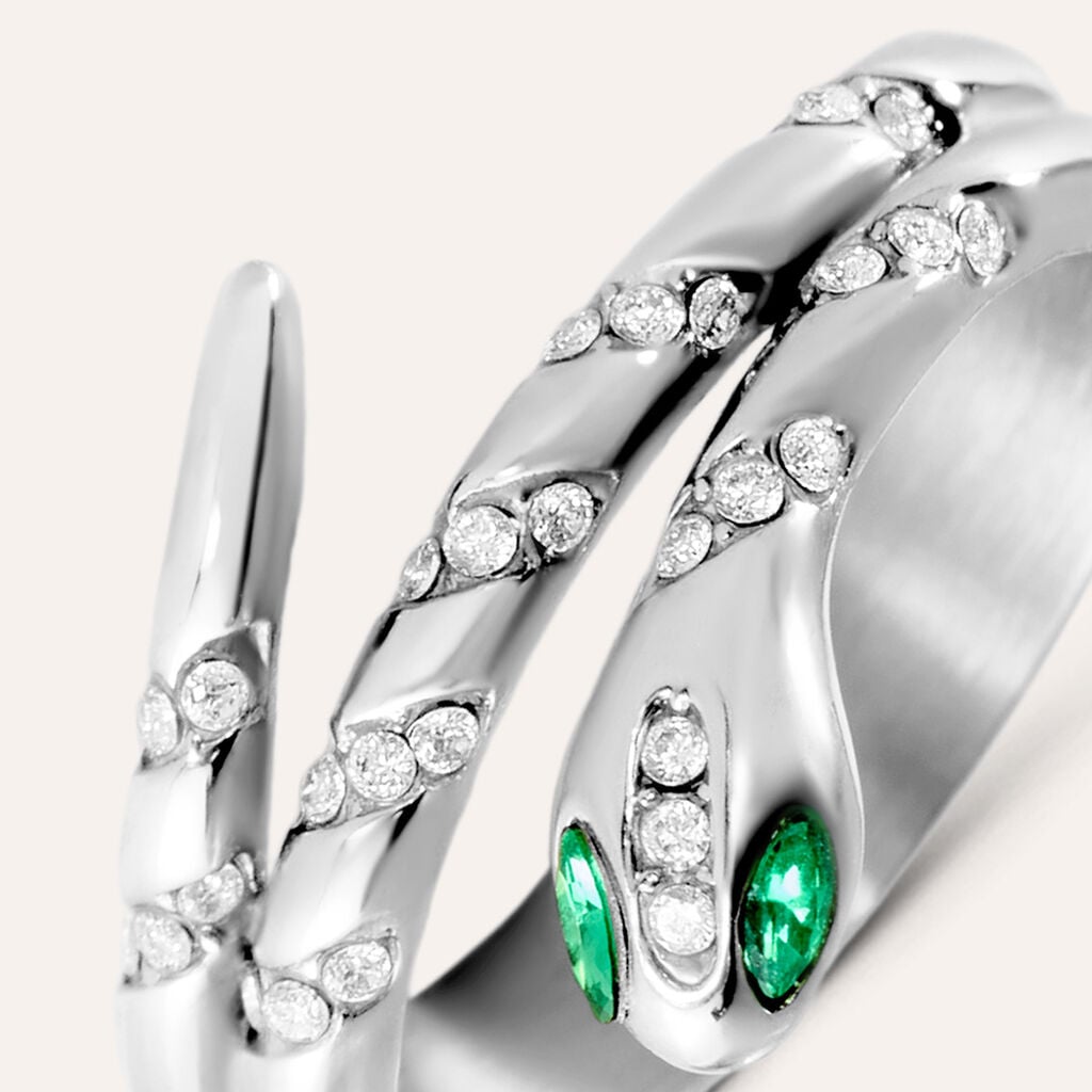 Anello Fantasia Moonlight Acciaio Cubic Zirconia