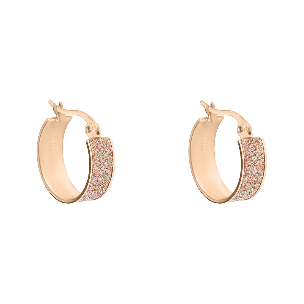 Orecchini A Cerchio Lady Shine Acciaio Rosa - Orecchini a Cerchio Donna | Stroili