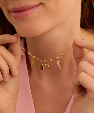 Pendente Po&egrave;me Oro Giallo Cubic Zirconia
