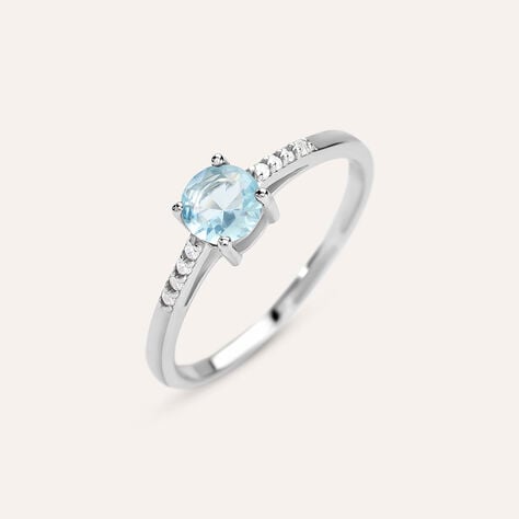 Anello Solitario Silver Rainbow Argento Rodiato Cubic Zirconia - Anelli con Pietre Donna | Stroili