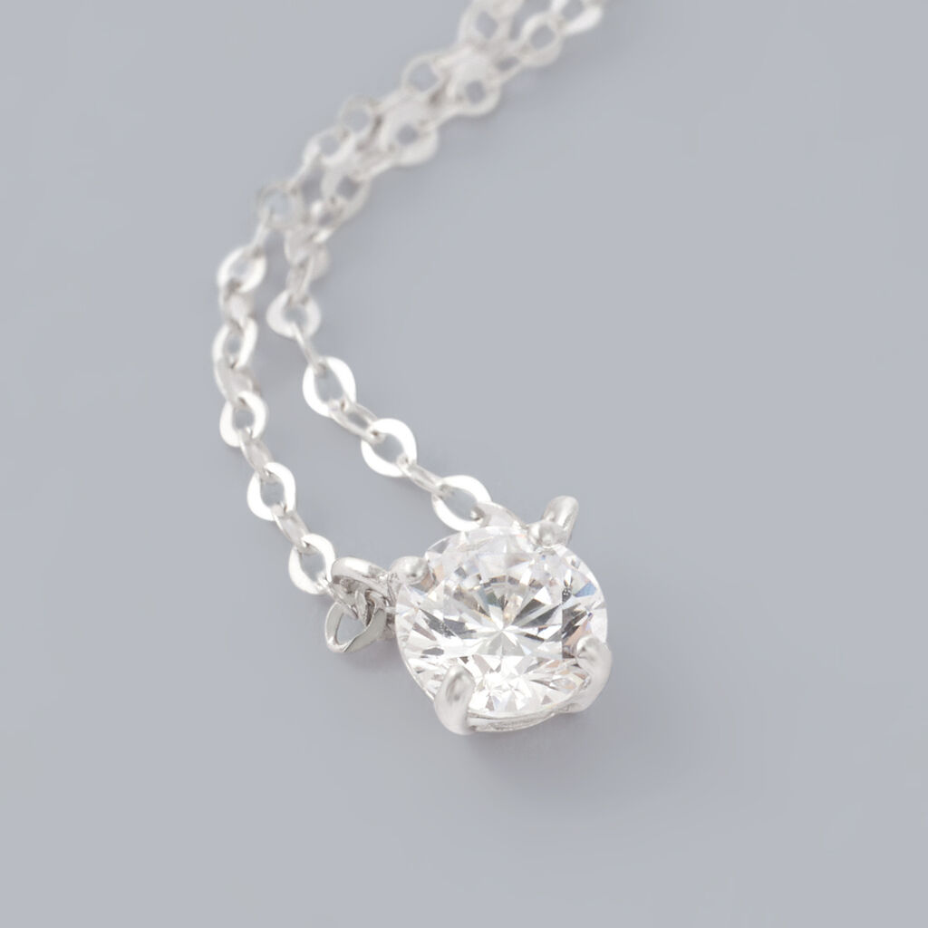 Collana Punto Luce Claire Oro Bianco Cubic Zirconia - Collane Punto Luce Donna | Stroili