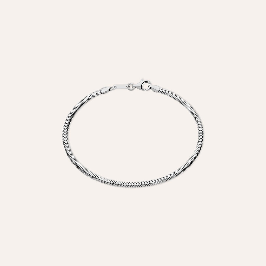 Bracciale Catena Gentleman Argento Rodiato