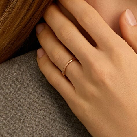 Anello Fedina Sunrise Acciaio Rosa - Anelli con Incisione Donna | Stroili