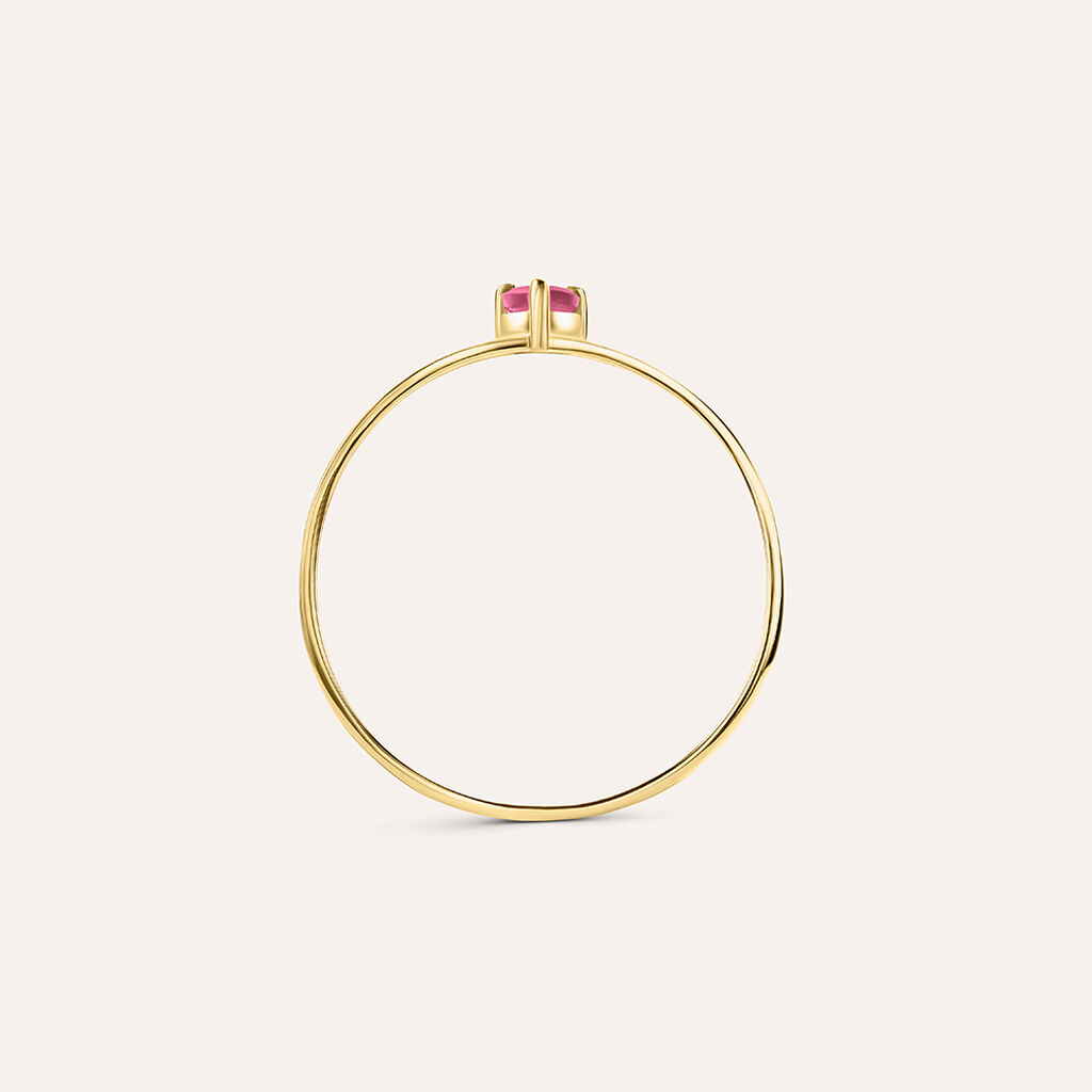 Anello Solitario Charlotte Oro Giallo Rubino - Anelli con Pietre Donna | Stroili
