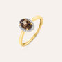 Anello Solitario Am&eacute;lie Oro Giallo Quarzo Cubic Zirconia