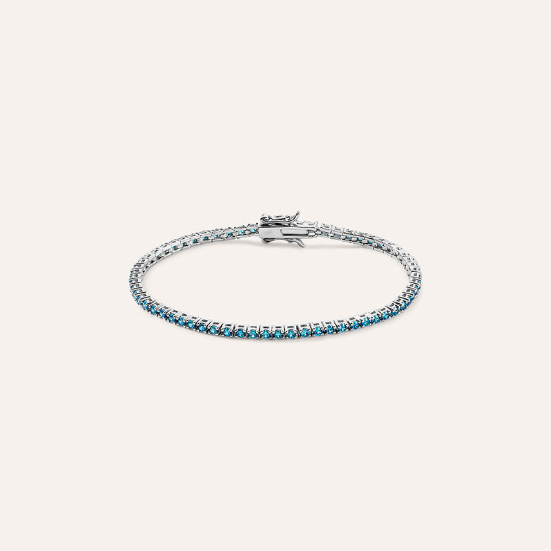 Bracciale Tennis Silver Rainbow Argento Rodiato Cubic Zirconia - Bracciali Tennis Donna | Stroili