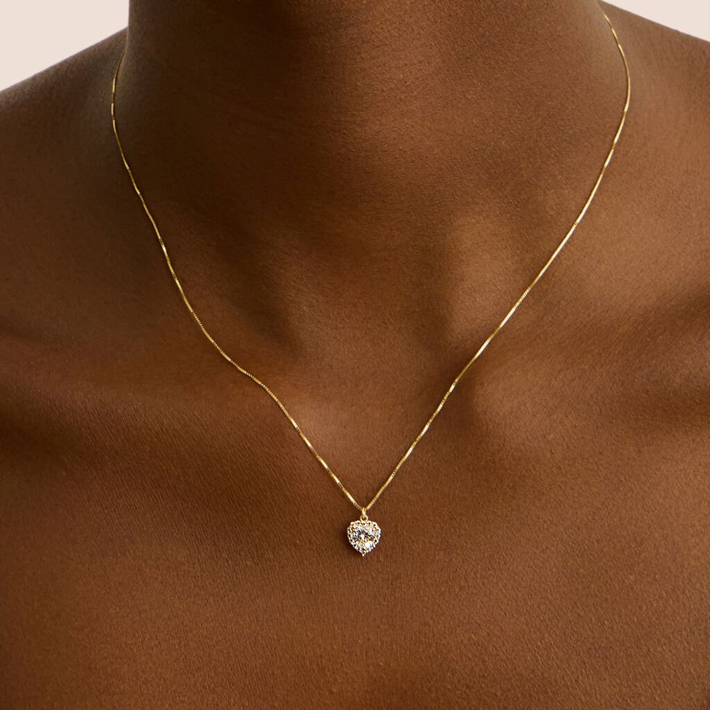 Collana Punto Luce Claire Oro Giallo Cubic Zirconia