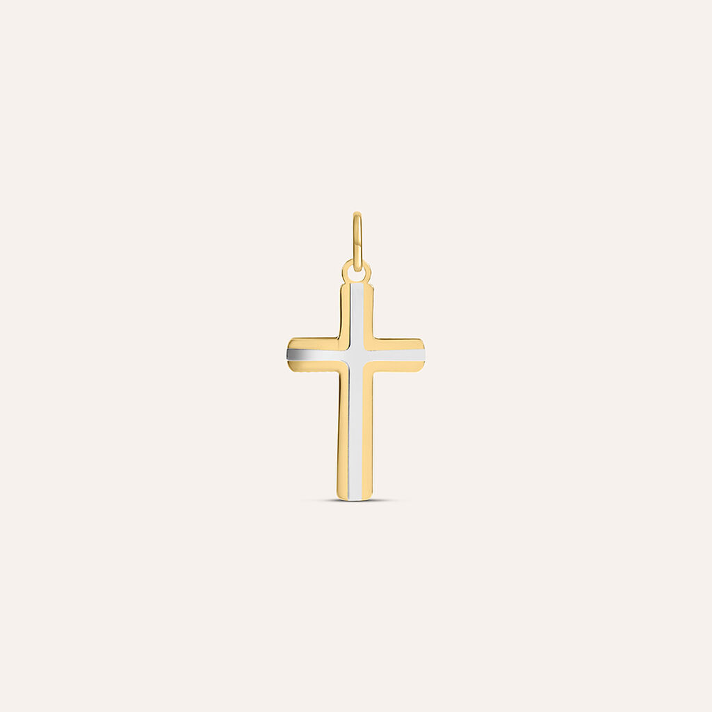 Pendente Holy Oro Bicolore - Ciondoli con Incisione Unisex | Stroili
