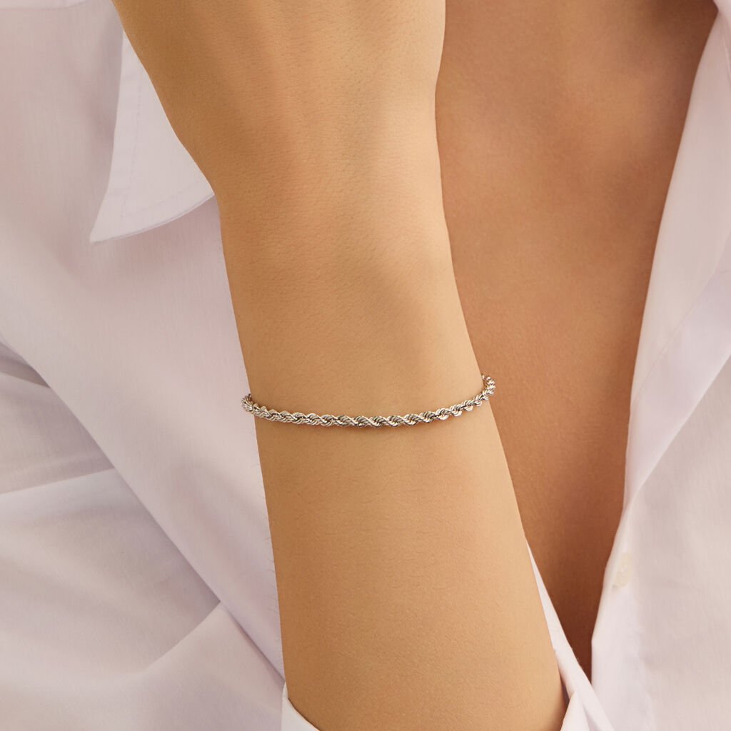 Bracciale Catena Colette Oro Bianco - Bracciali Donna | Stroili