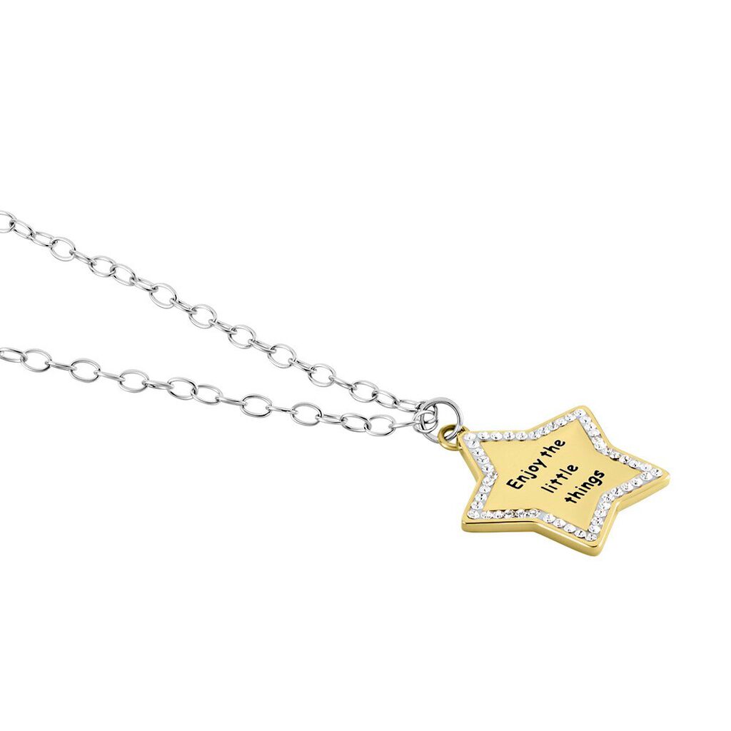 Collana Lady Message Acciaio Bicolore Philosophy e Cristalli - Collane Donna | Stroili