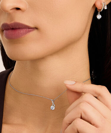 Collana Punto Luce Silver Elegance Argento Rodiato Cubic Zirconia