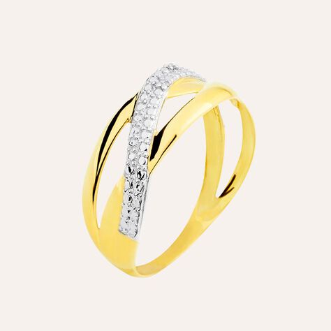 Anello Fascia Sophia Oro Bicolore Diamante - Anelli con Pietre Donna | Stroili