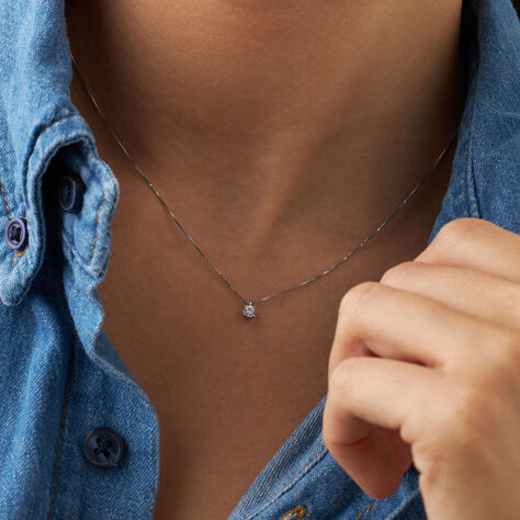 Collana Punto Luce Diamotion Oro Bianco Diamante - Collane Punto Luce Donna | Stroili
