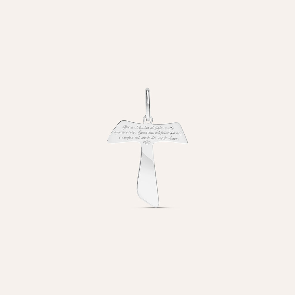 Pendente Holy Oro Bianco - Ciondoli con Incisione Unisex | Stroili
