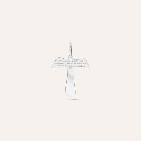 Pendente Holy Oro Bianco - Ciondoli con Incisione Unisex | Stroili