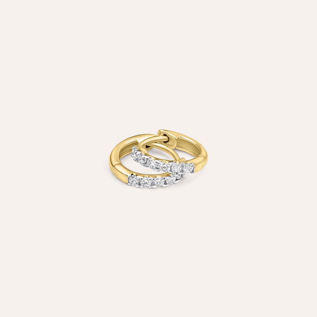 Orecchini A Cerchio Diamade Glam Oro Giallo Diamante Lab-Grown - Orecchini a Cerchio Donna | Stroili