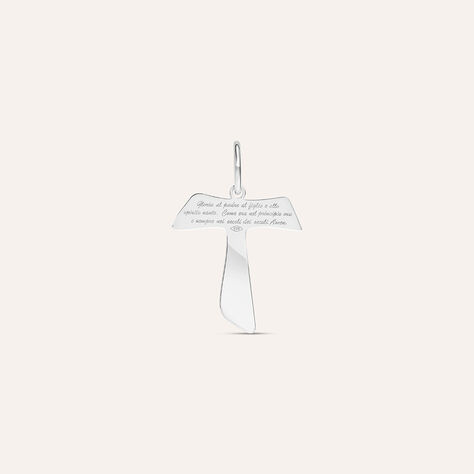 Pendente Holy Oro Bianco - Ciondoli con Incisione Unisex | Stroili