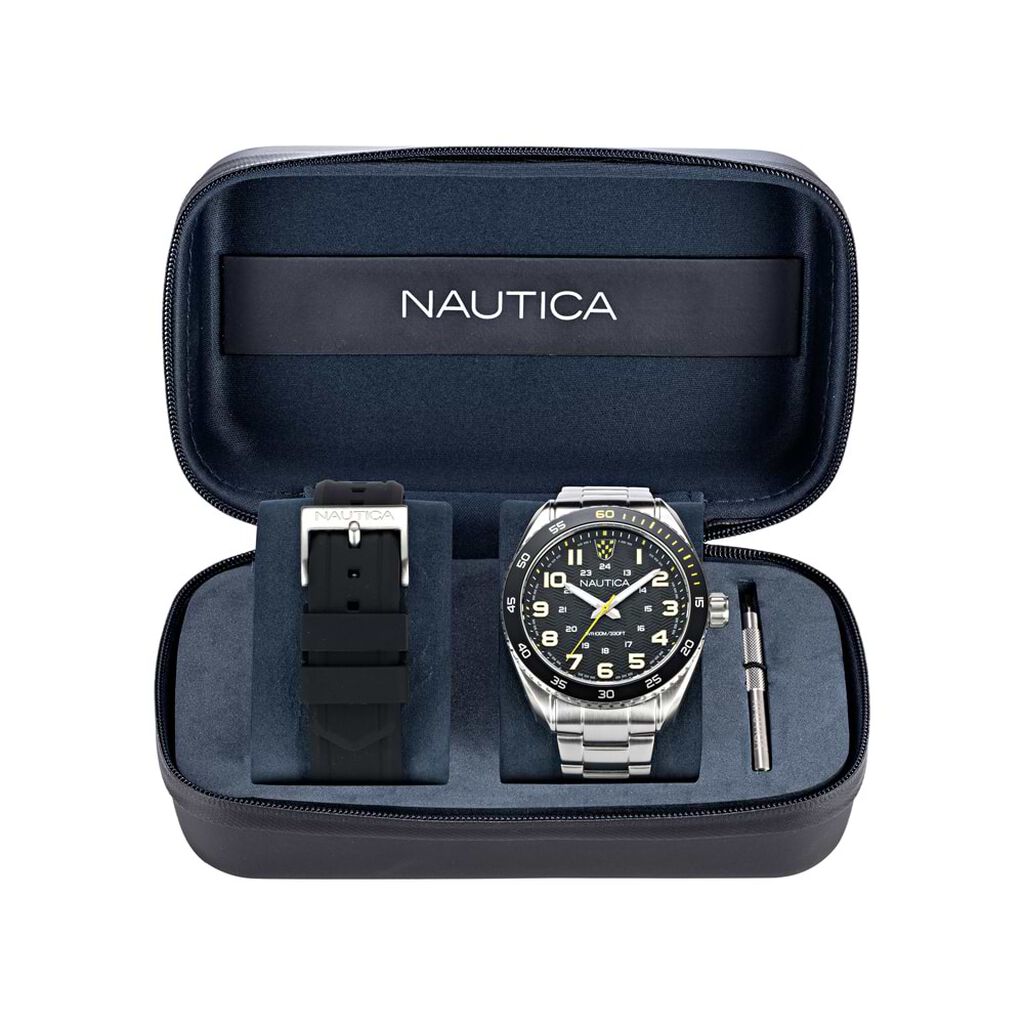 Set Orologio Al Quarzo Nautica Key Biscane Box Set Napkbs224