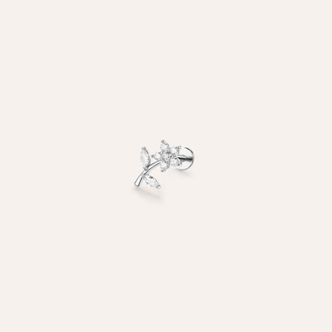 Piercing Orecchio Lady Chic Titanio Bianco Cubic Zirconia - Gioielli Donna | Stroili