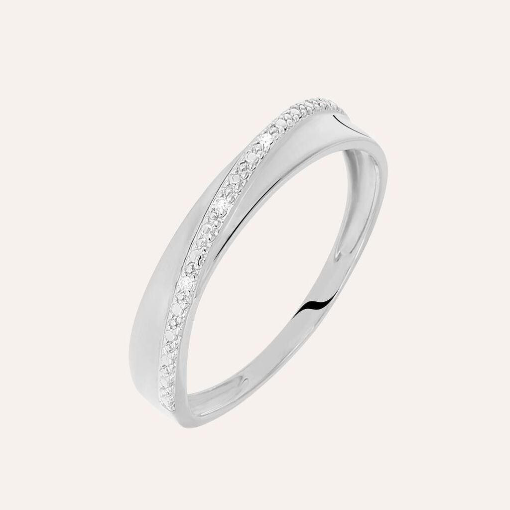 Anello Fascia Sophia Oro Bianco Diamante