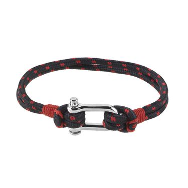 Bracciale in acciaio e corda
