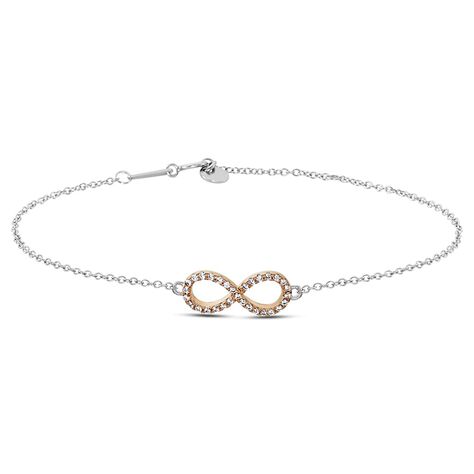 Bracciale Silver Moments Argento Bicolore Bianco / Rosa Cubic Zirconia - Bracciali Amicizia Donna | Stroili