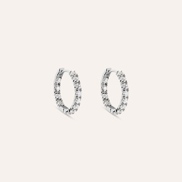 Orecchini A Cerchio Aura Acciaio Cubic Zirconia