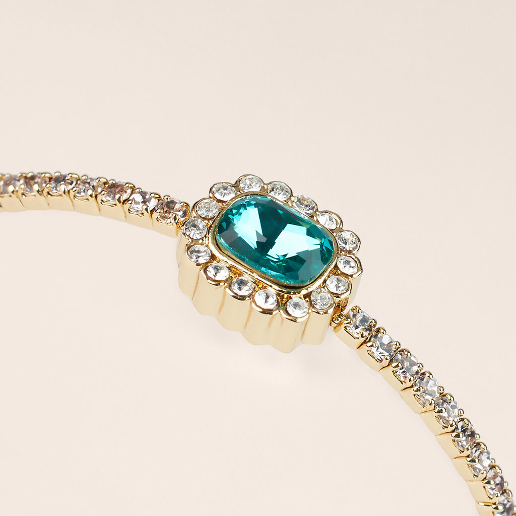 Bangle Romantic Shine Metallo Dorato Cristallo - Bracciali Rigidi Donna | Stroili