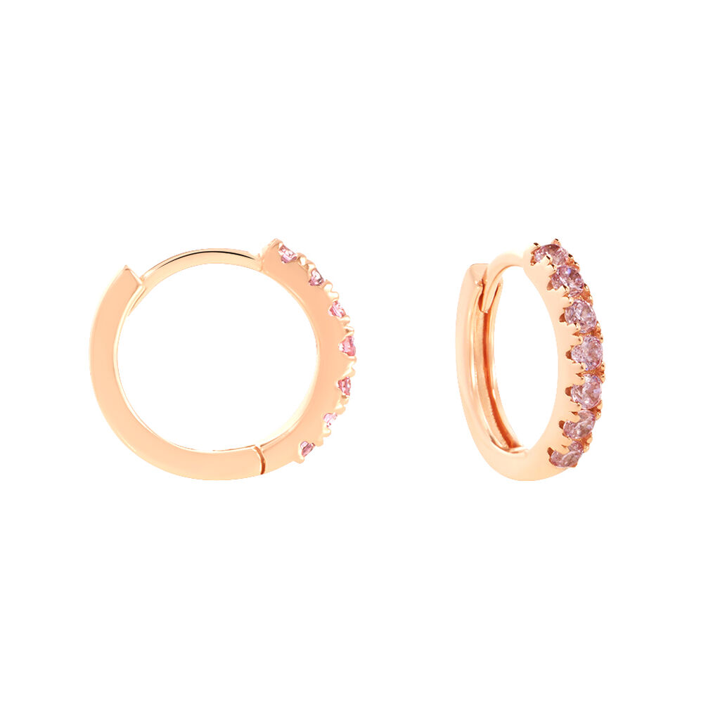 Orecchini A Cerchio Silver Rainbow Argento Rosa Cubic Zirconia - Orecchini a Cerchio Donna | Stroili