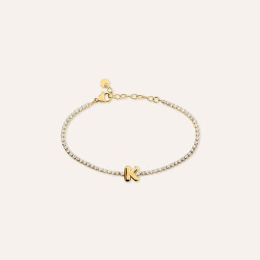Bracciale Tennis Aura Acciaio Dorato Cubic Zirconia
