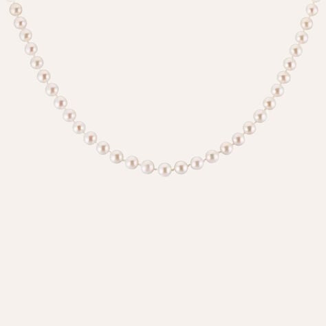 Collana Gabrielle Oro Bianco Perla D'Acqua Dolce Cubic Zirconia - Collane Donna | Stroili