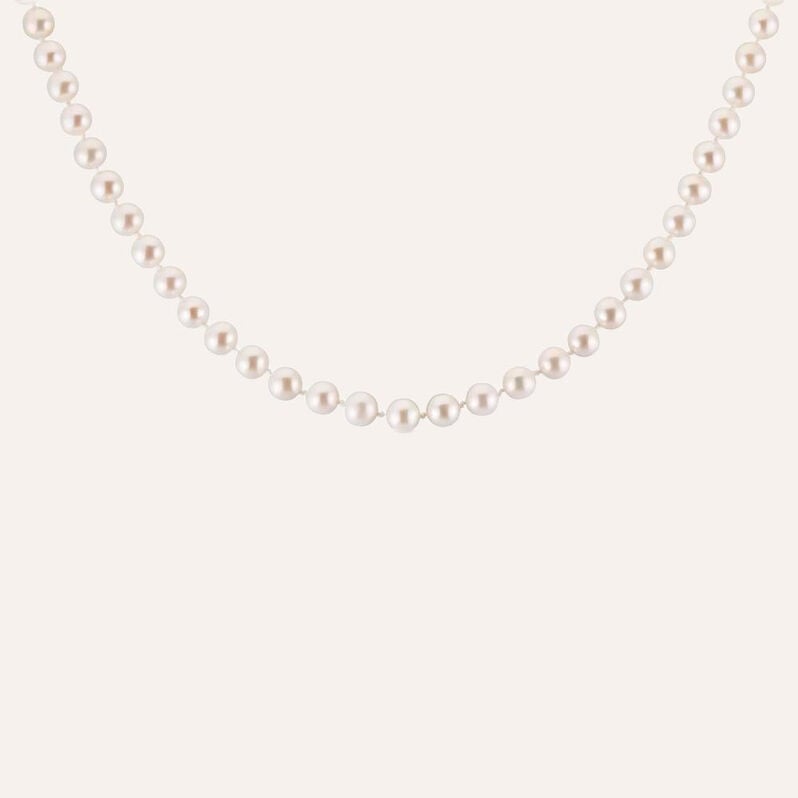 Collana Gabrielle Oro Bianco Perla D'Acqua Dolce Cubic Zirconia - Collane Donna | Stroili