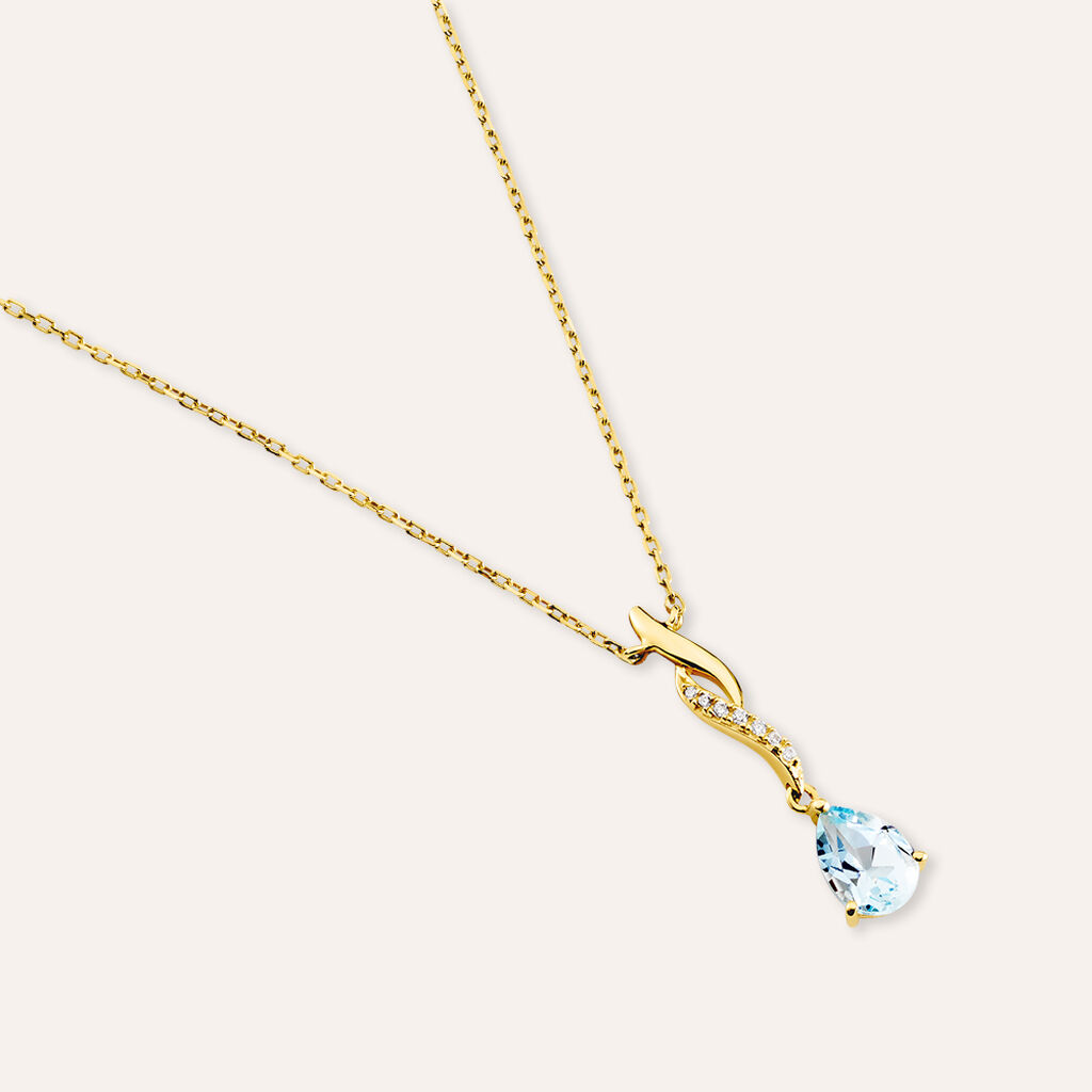 Collana Am&eacute;lie Oro Giallo Topazio Cubic Zirconia