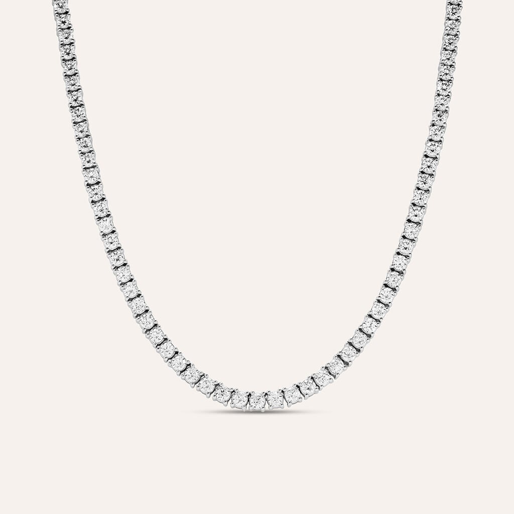 Collana Tennis Diamade Oro Bianco Diamante Lab-Grown