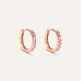 Orecchini A Cerchio Silver Rainbow Argento Rosa Cubic Zirconia