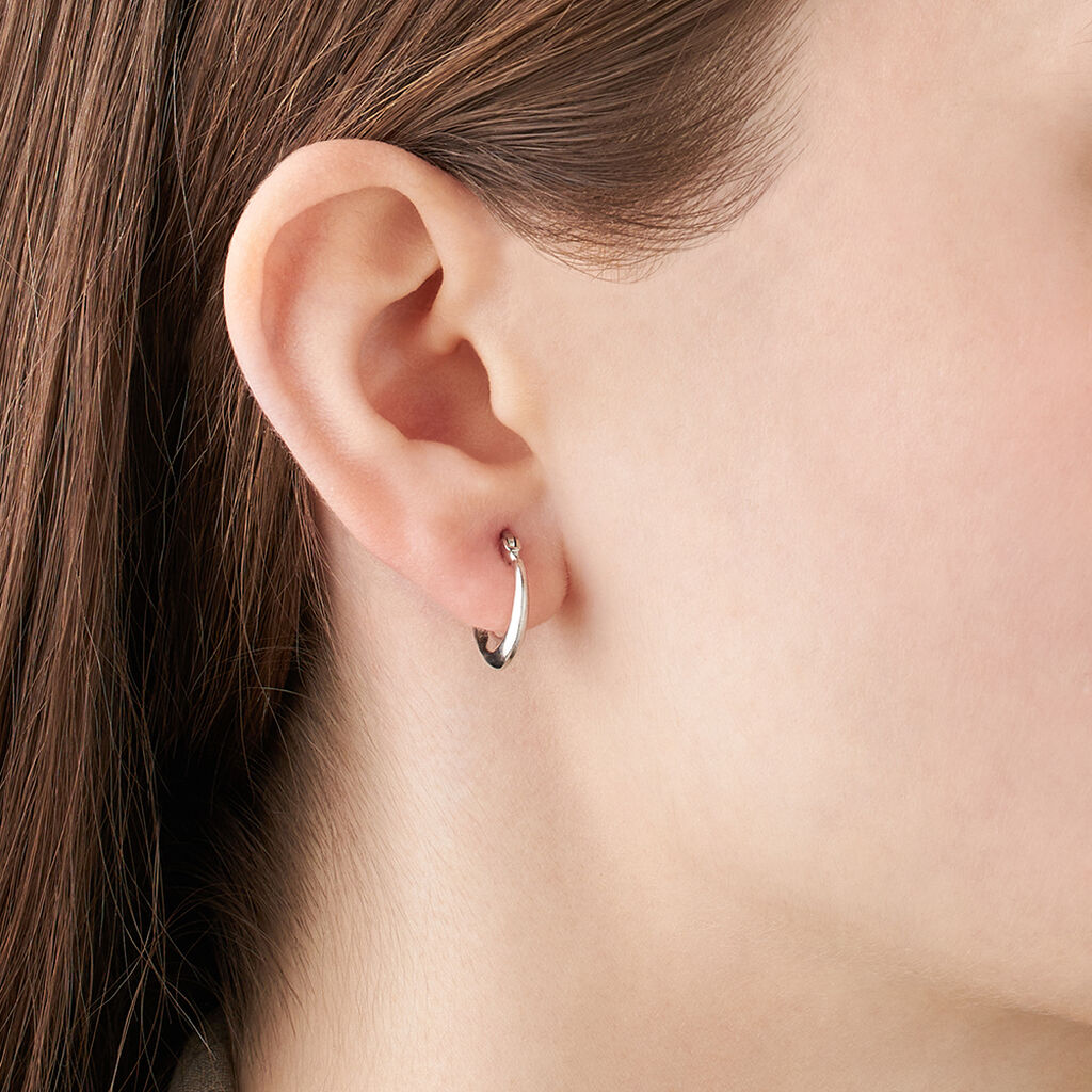 Orecchini A Cerchio Silver Collection Argento Rodiato - Orecchini a Cerchio Donna | Stroili
