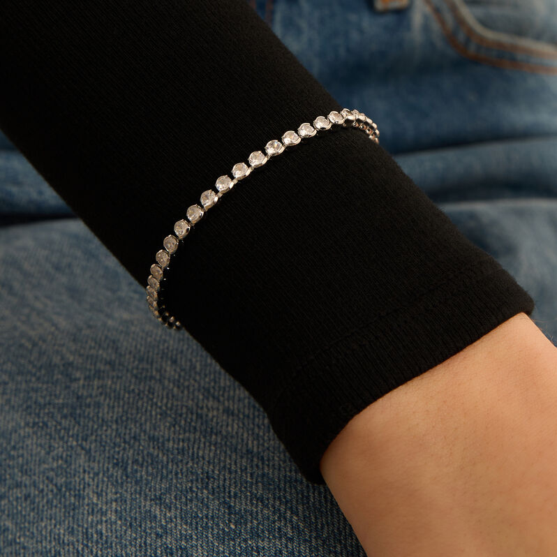 Bracciale Tennis Romantic Shine Metallo Cristallo - Bracciali Tennis Donna | Stroili