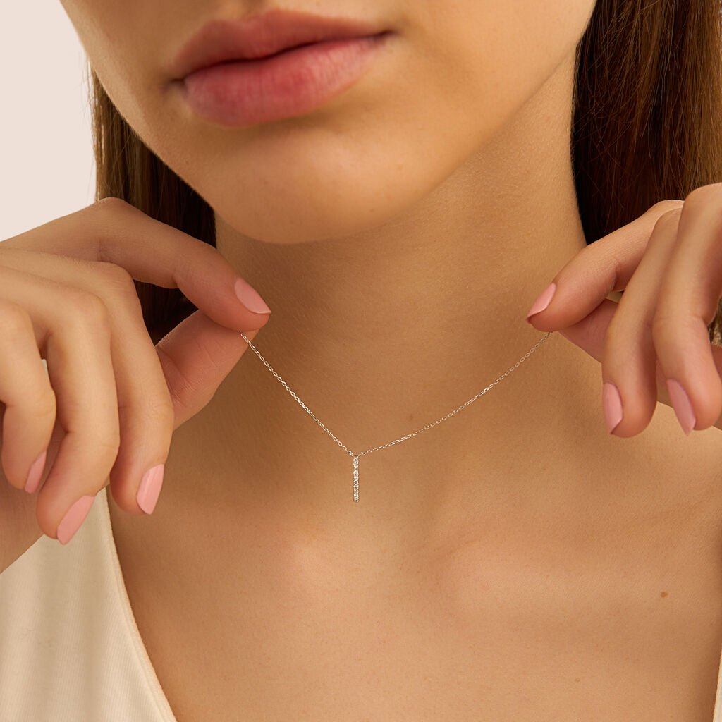 Collana Sophia Oro Bianco Diamante - Collane Donna | Stroili