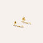 Orecchini Pendenti Silver Glow Argento Dorato Cubic Zirconia