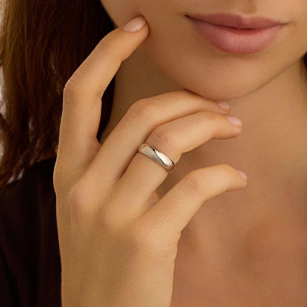 Fede Mantovana Leggera 5 mm Oro Bianco