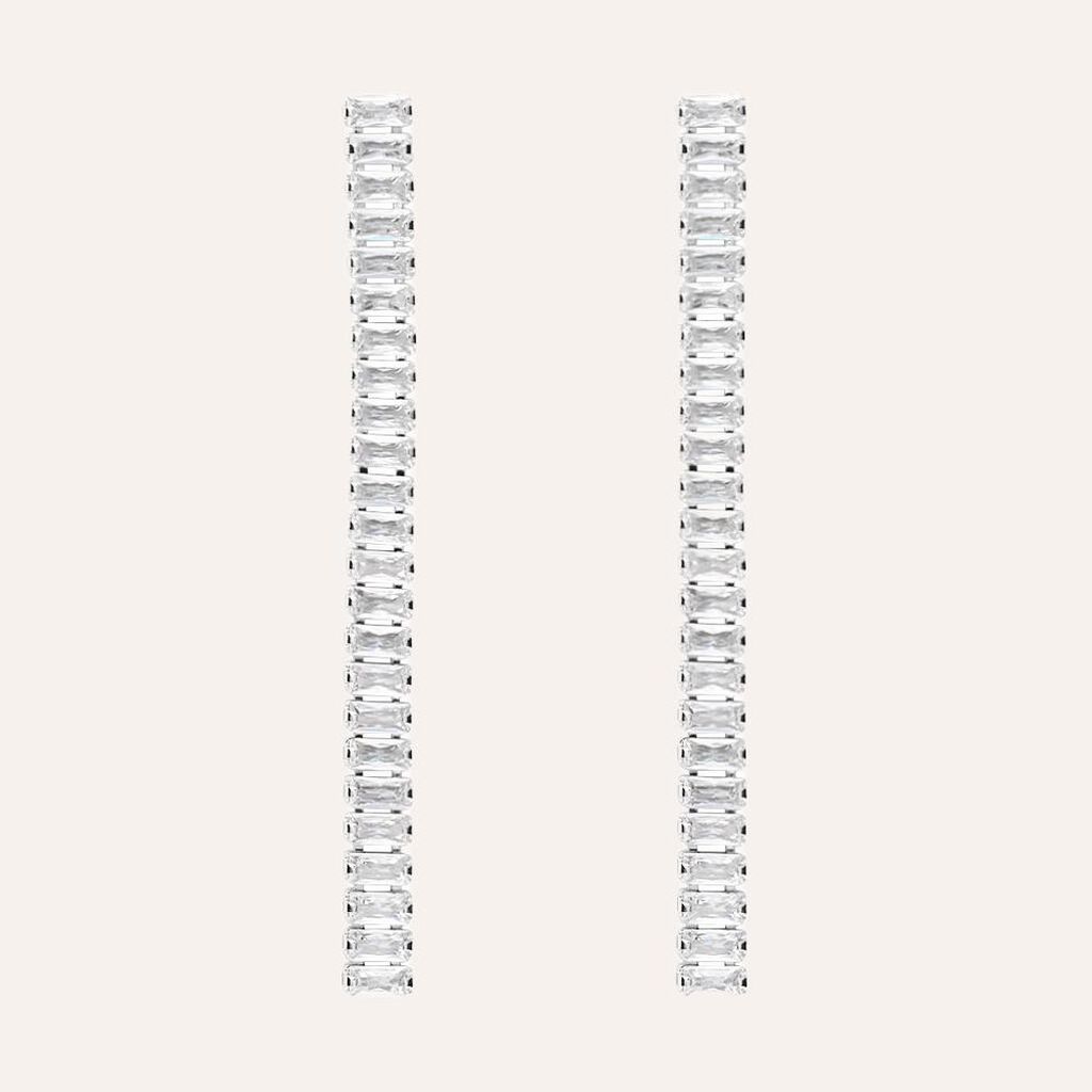 Orecchini Pendenti Tennis Romantic Shine Metallo Cristallo