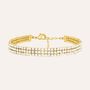 Bracciale Tennis Romantic Shine Metallo Dorato Cristallo