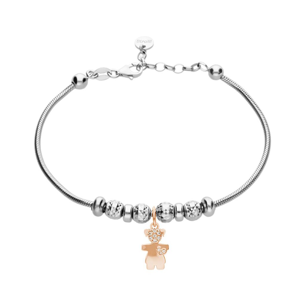 Pendente Love Beats Argento Rosa Cubic Zirconia - Ciondoli Donna | Stroili