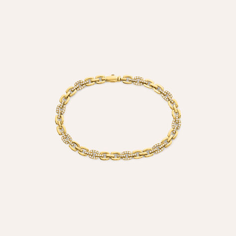 Bracciale Catena Desideria Argento Nobile Dorato Cubic Zirconia - Bracciali Donna | Stroili