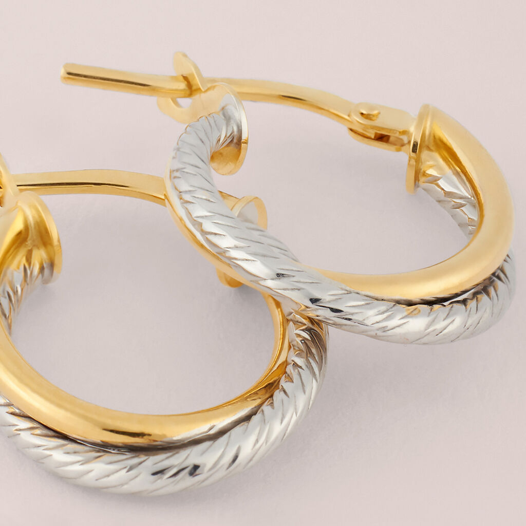 Orecchini A Cerchio Toujours Oro Bicolore - Orecchini a Cerchio Donna | Stroili