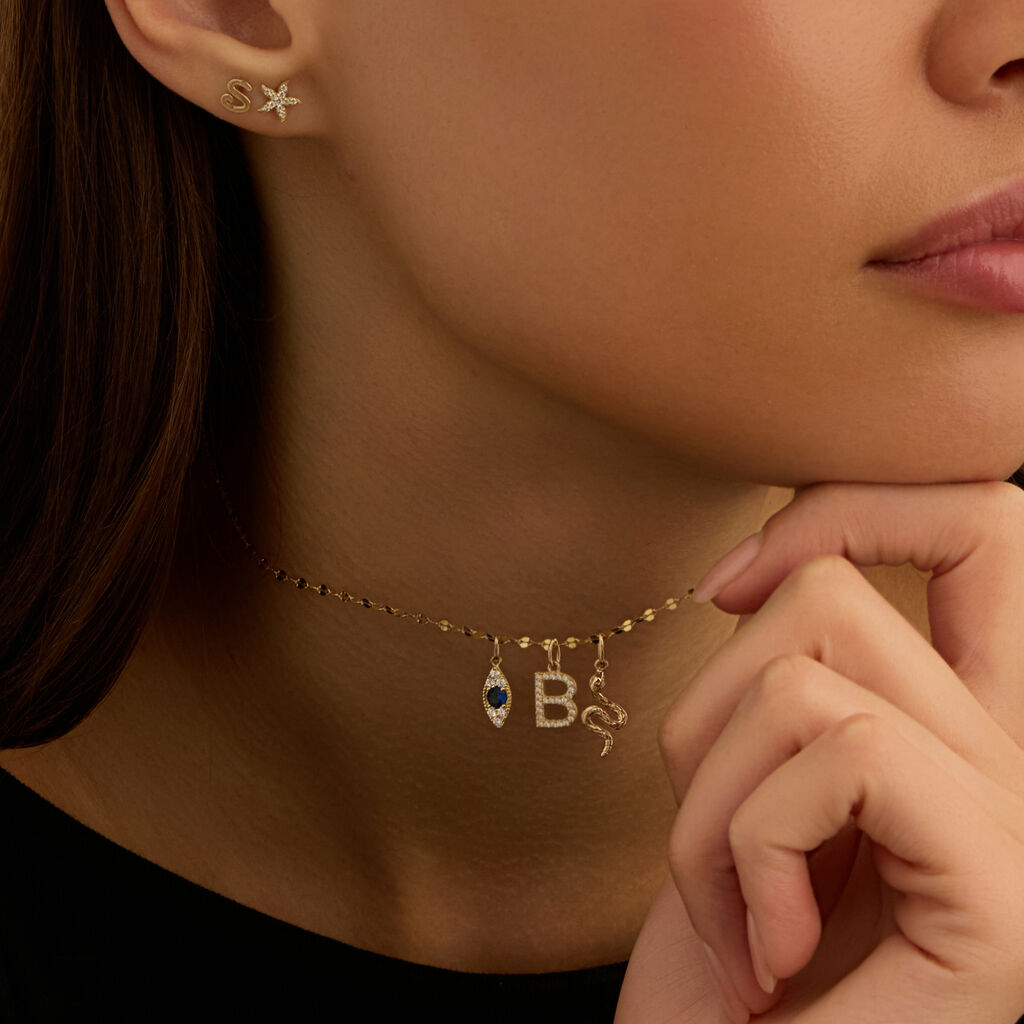 Orecchini Lobo Bon Ton Oro Giallo Cubic Zirconia