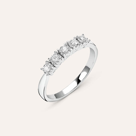 Anello Riviere Diamotion Oro Bianco Diamante - Anelli Riviere Donna | Stroili